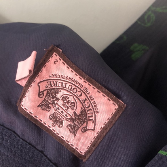 Juicy Couture Navy Green Bow Spaghetti Strap Dress - Picture 4 of 5